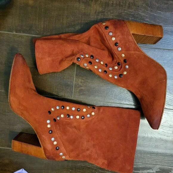 NEW Free People Dakota Boots Womens 9 Suede Slouch Boho Chic Hippie Western - Picture 2 of 10